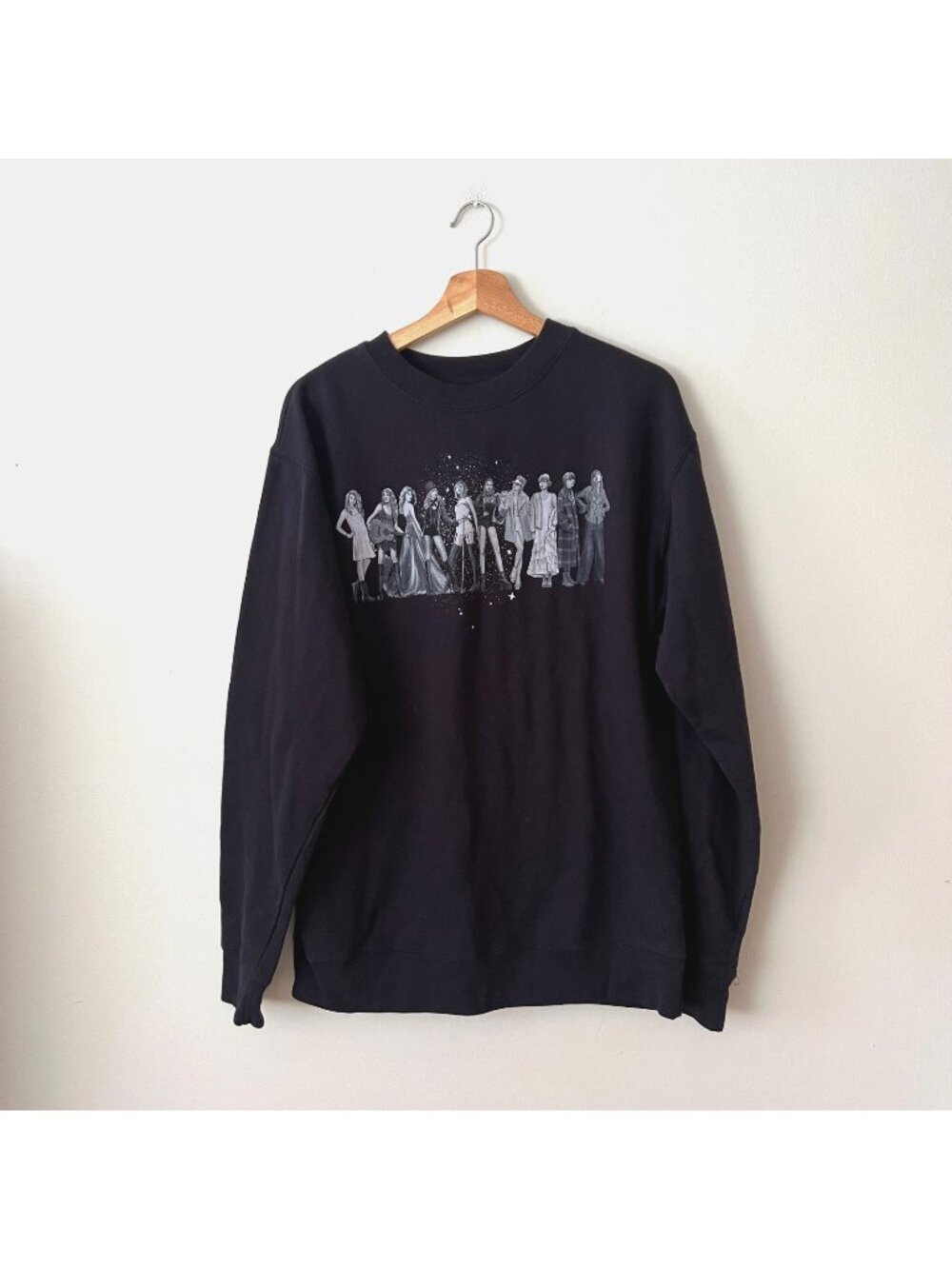 Taylor Swift Midnights Navy Blue Eras Crewneck Sweatshirt Women's Size Large